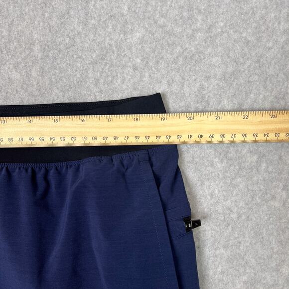 Fabletics The 7" Franchise Short Lined Mens Sz XXL Navy Blue Performance Stretch - Picture 9 of 13